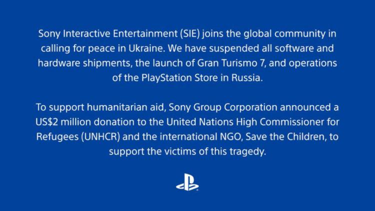 Sony suspend les livraisons et l'exploitation de PlayStation Store en Russie