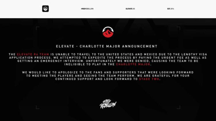 Elevate manquera Six Charlotte Major 2022