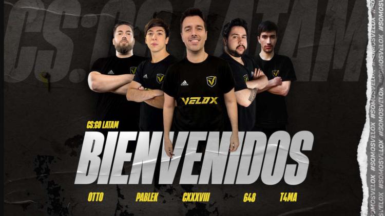 Velox Esports modification de la liste CS:GO argentine