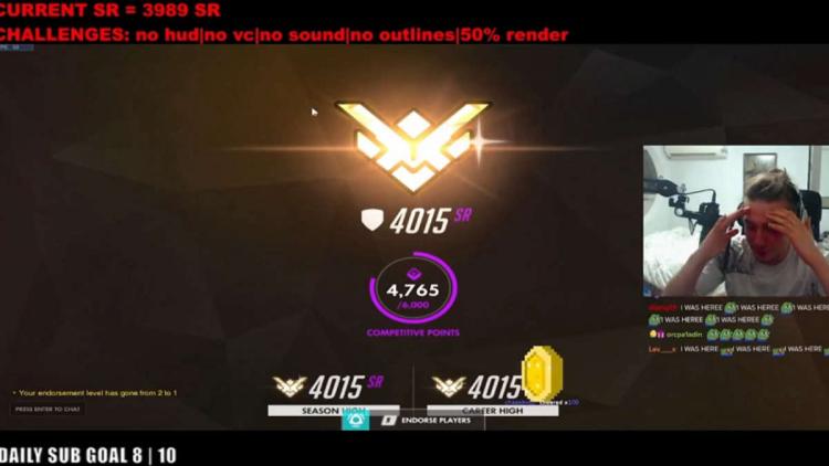 Un guerrier sur le terrain - un streamer sur Overwatch a atteint le rang de grand maître en surmontant un grand défi