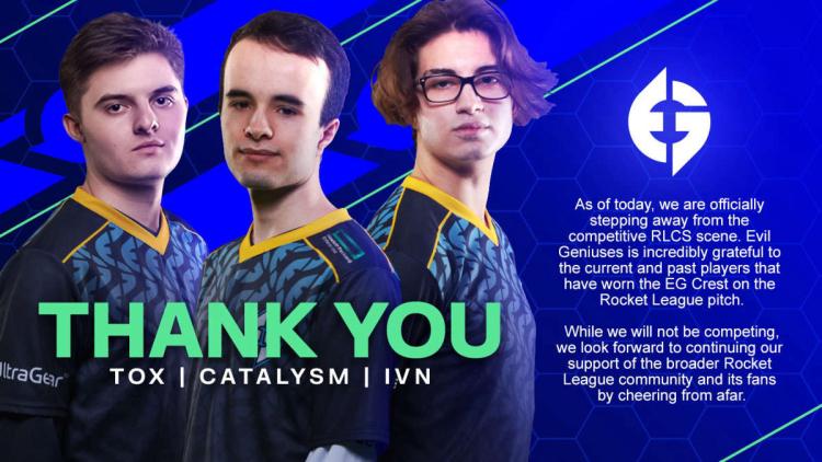 Evil Geniuses a dit au revoir à la liste Rocket League et a quitté la discipline