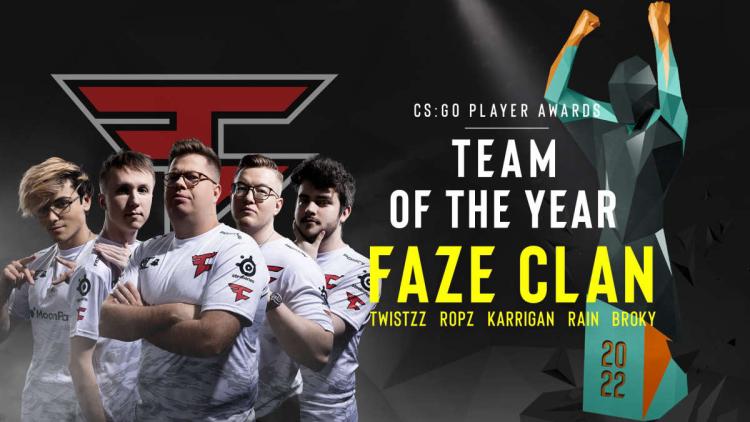 FaZe Clan est devenu la meilleure équipe de 2022 selon ESL