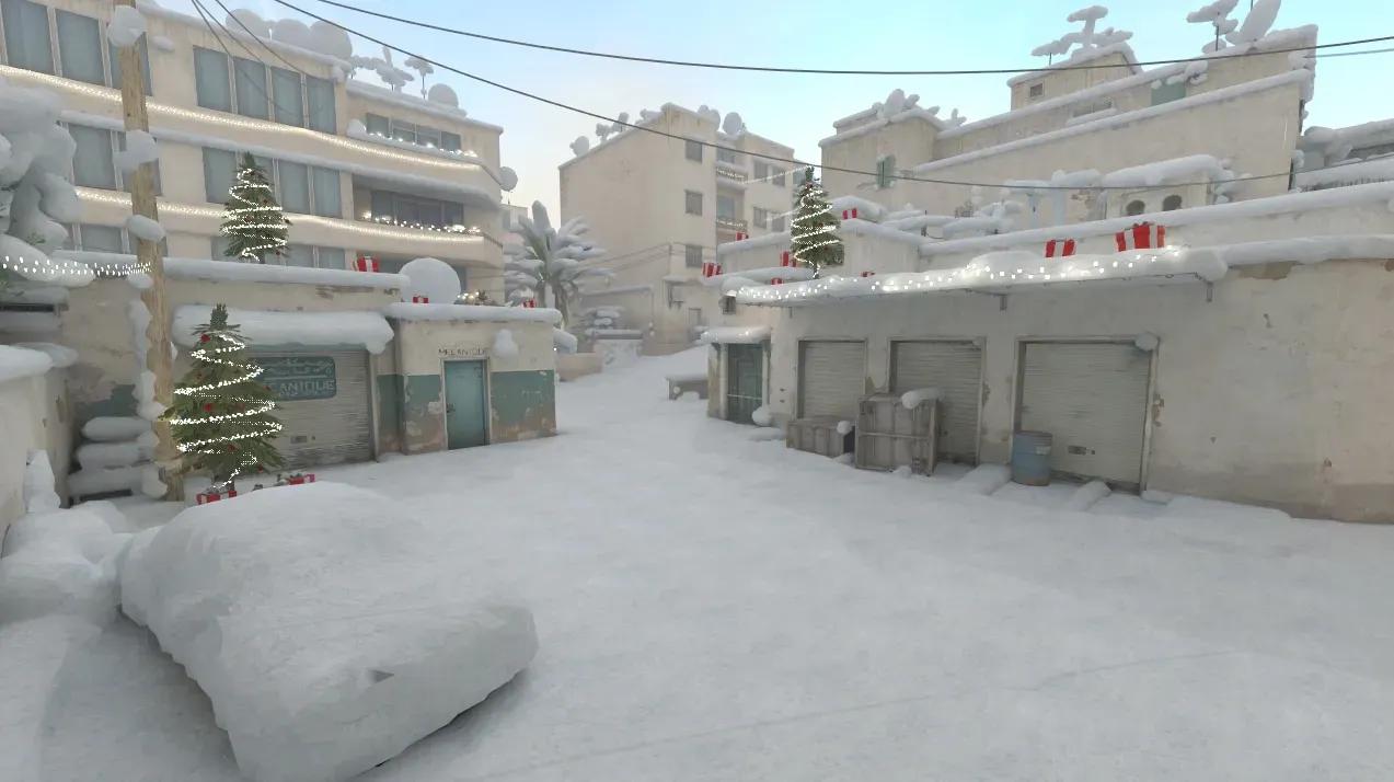 Un moddeur transforme Dust2 avec un relooking hivernal pour CS2