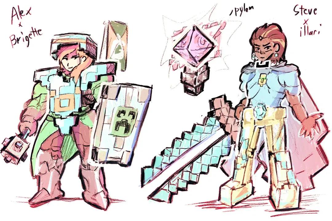 Un fan d'Overwatch 2 crée des concepts de skin Minecraft étonnants