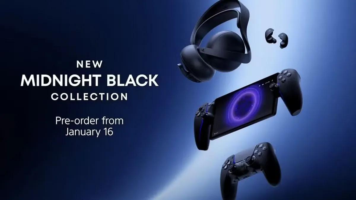 Sony dévoile la collection Midnight Black pour les accessoires de la PlayStation 5