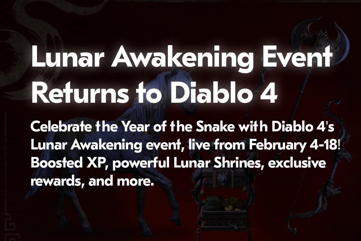 L'événement Lunar Awakening revient dans Diablo 4