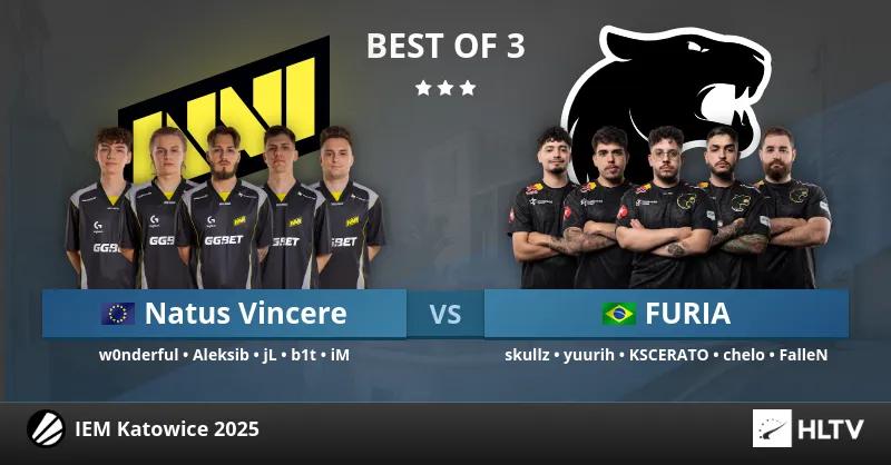 Na'Vi affrontera FURIA Esports lors de son premier match de la phase de groupe des IEM Katowice 2025