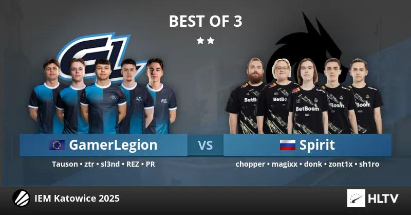 Team Spirit s'assure une place en playoffs grâce à sa victoire sur GamerLegion lors de la finale du Lower Bracket à l'IEM Katowice 2025