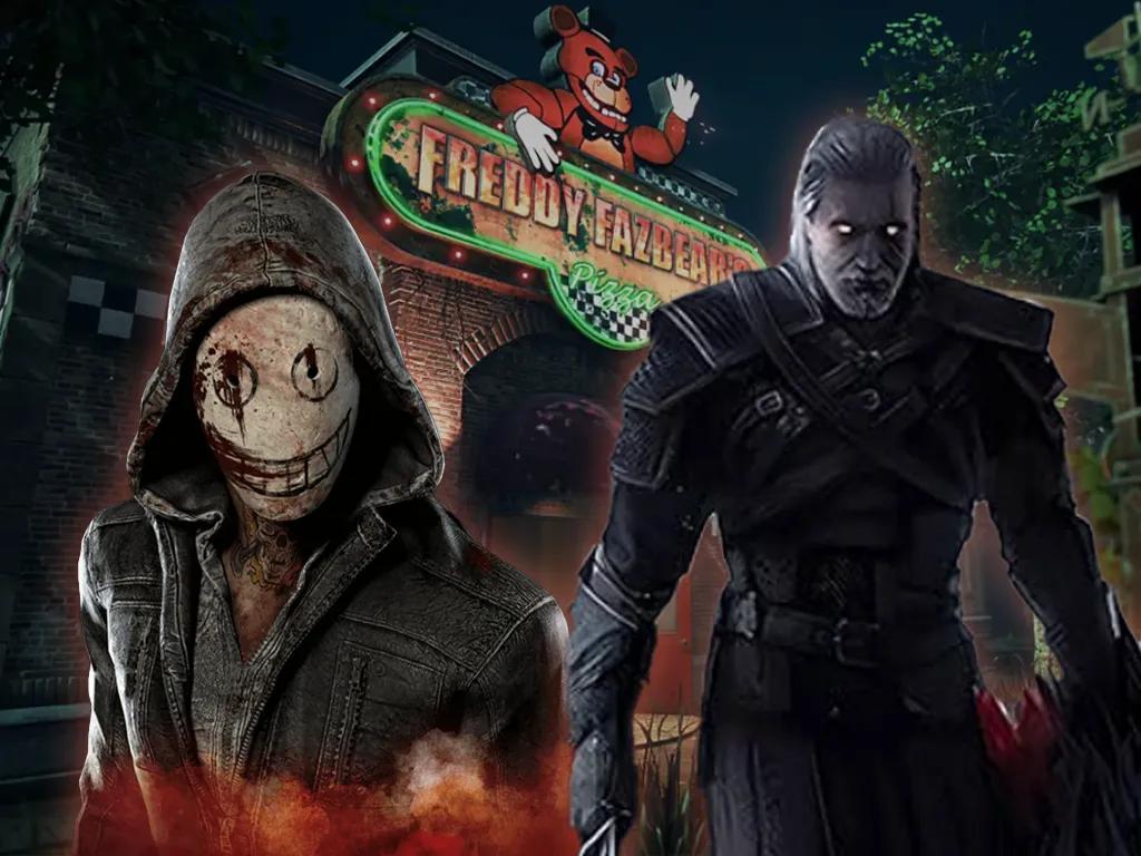 Dead by Daylight x Witcher x FNAF : Geralt, Springtrap, et Pizza Deathtraps