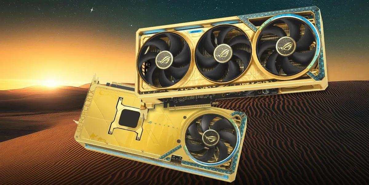 ASUS dévoile une RTX 5090 ultra-luxueuse plaquée or pour le marché saoudien