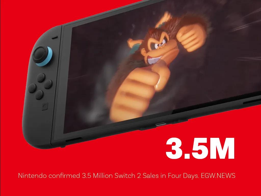 Switch 2 bat des records mondiaux avec 3,5 millions de ventes en quatre jours