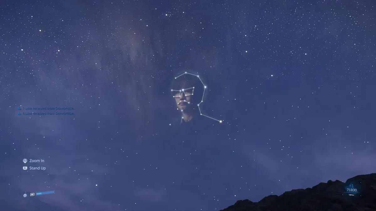Kojima parmi les étoiles ? Les fans de Death Stranding 2 repèrent une constellation cachée ayant la forme du visage du créateur