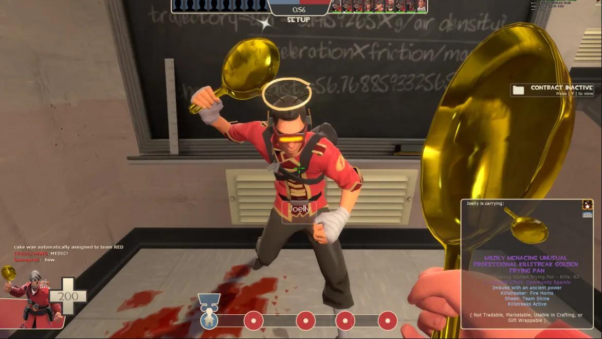 Un joueur supprime pour la deuxième fois une poêle à frire en or d'une valeur de 6 700 dollars, un objet de Team Fortress 2