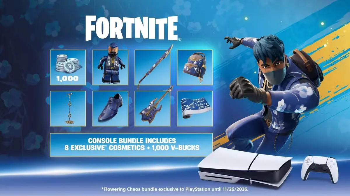 Sony confirme l'offre groupée PS5 de 2025 pour le Black Friday avec Fortnite : Flowering Chaos