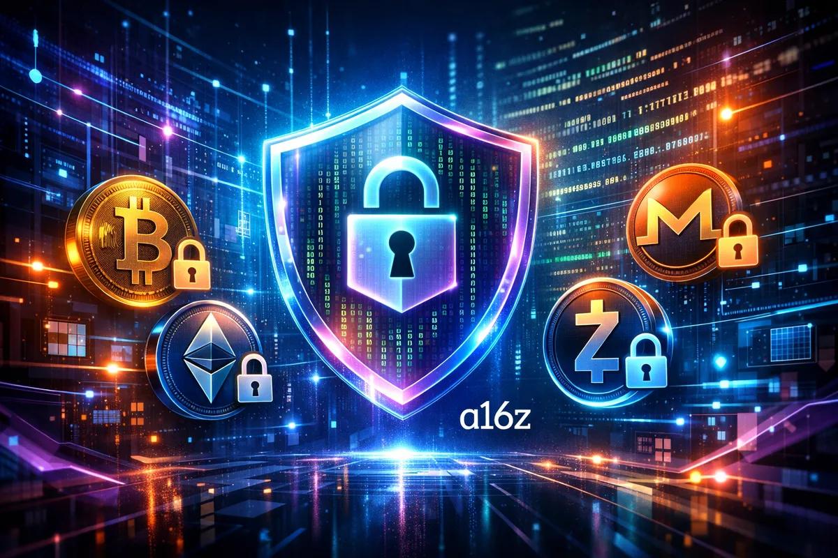 La protection de la vie privée, principale tendance des crypto-monnaies en 2026 : prédictions d'Andreessen Horowitz et derniers développements