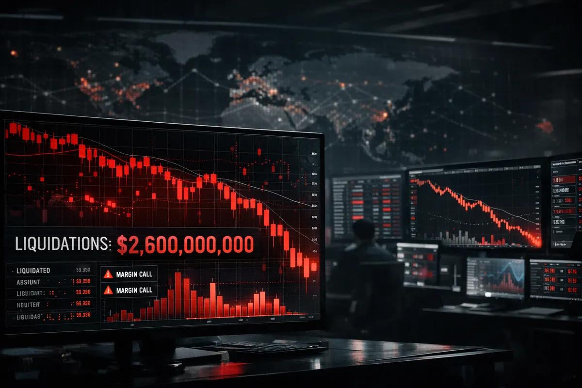 Crash massif du marché des crypto-monnaies : 2,6 milliards de dollars de liquidations en un jour en raison des pertes de la stratégie