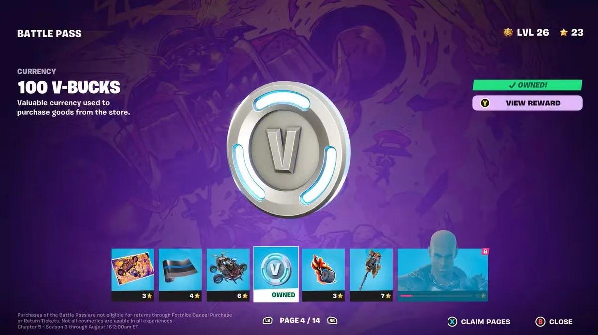 Fortnite annonce des changements dans la tarification des V-Bucks et des récompenses du Battle Pass