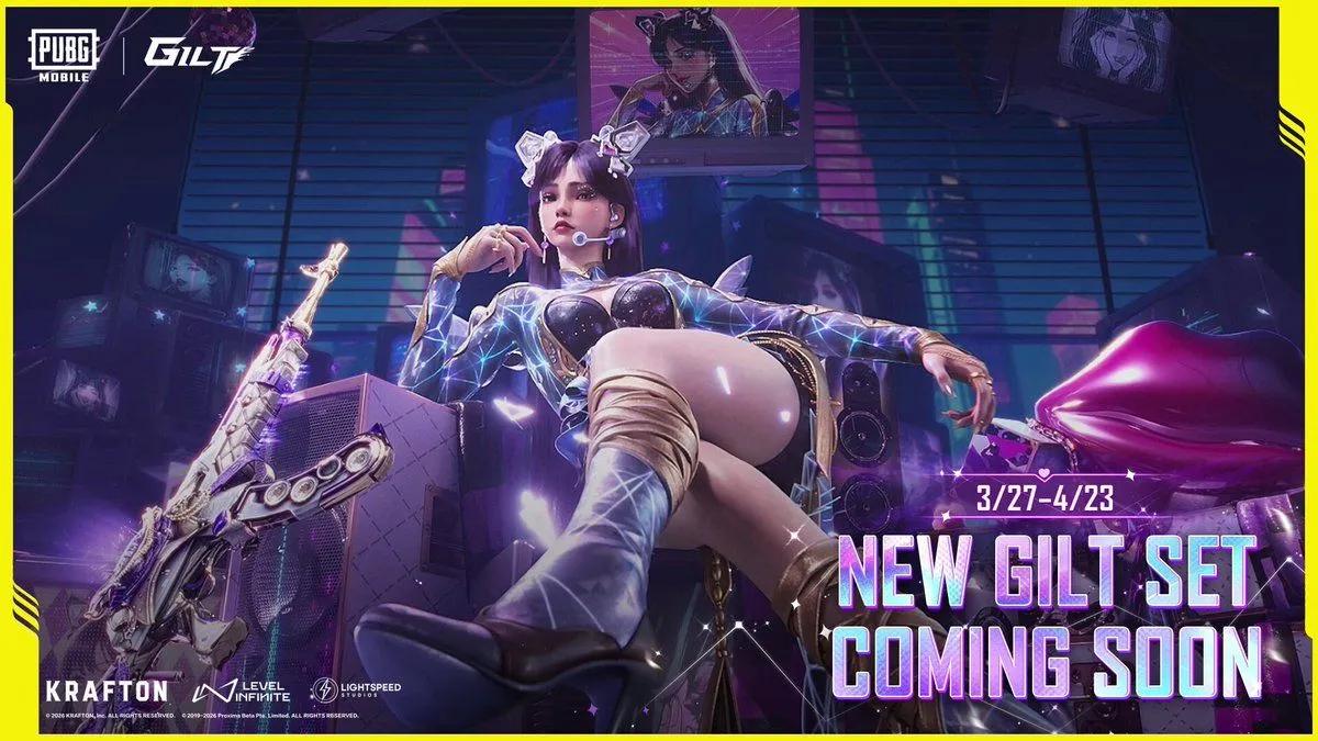 Le pack doré Dimensional Diva de PUBG Mobile arrive avec un style futuriste et un AKM améliorable