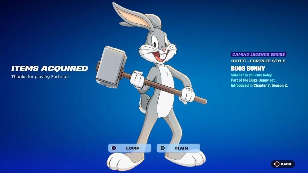 Fortnite ajoute un skin Bugs Bunny — Voici comment le débloquer