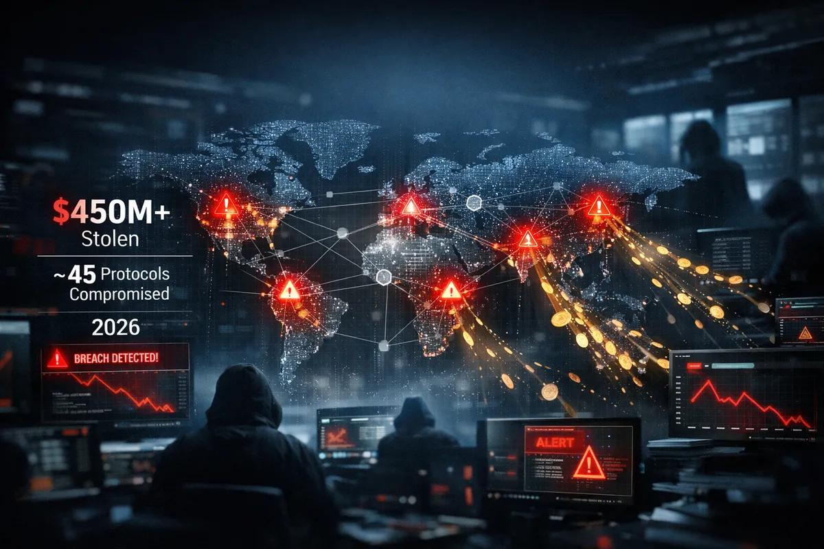 En 2026, des pirates informatiques avaient déjà dérobé plus de 450 millions de dollars à environ 45 protocoles de cryptomonnaie.