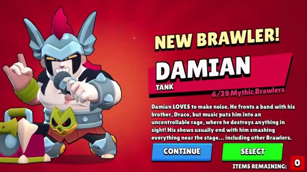 Événement Damian dans Brawl Stars : taux d’obtention, déblocage gratuit et récompenses expliqués