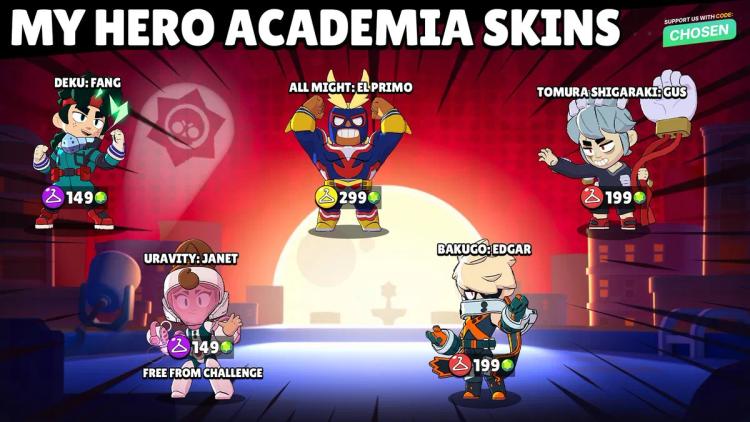 Brawl Stars x My Hero Academia — Tous les skins dévoilés pour la saison Starr Patrol
