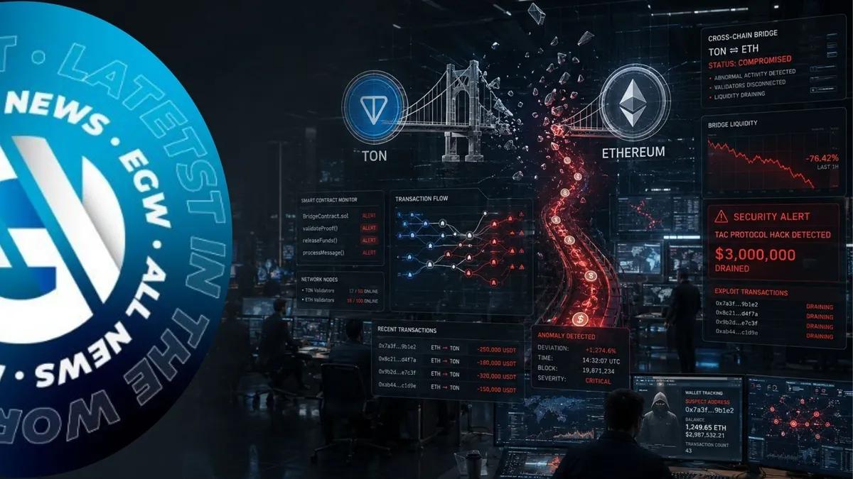 Des pirates informatiques détournent plus de 3 millions de dollars du protocole TAC, pont inter-chaînes entre TON et ETH