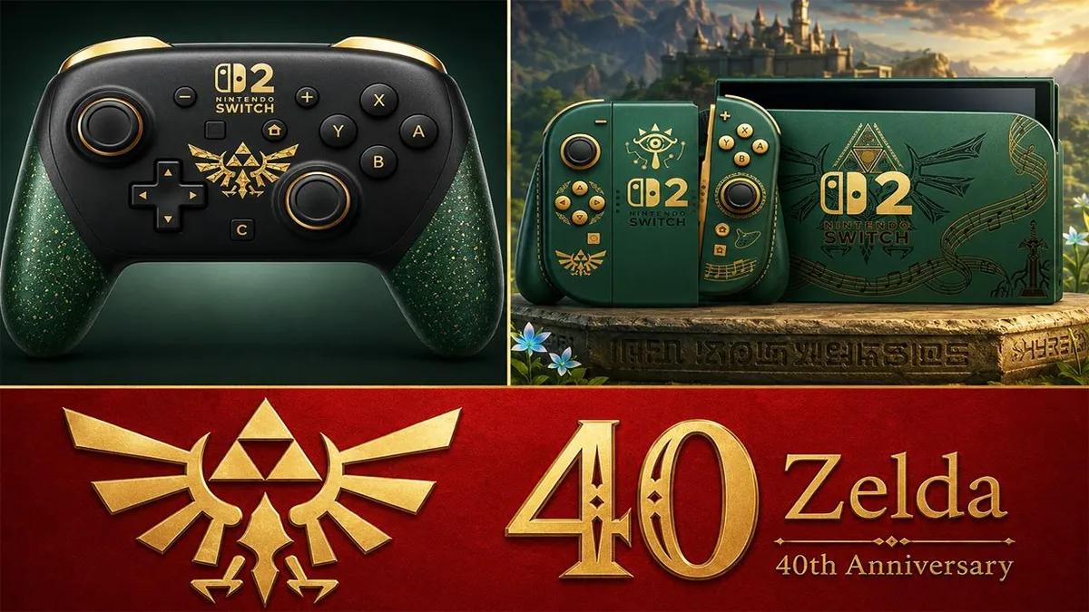 Nintendo prévoit des éditions spéciales de Switch 2 et Pro Controller pour les 40 ans de The Legend of Zelda