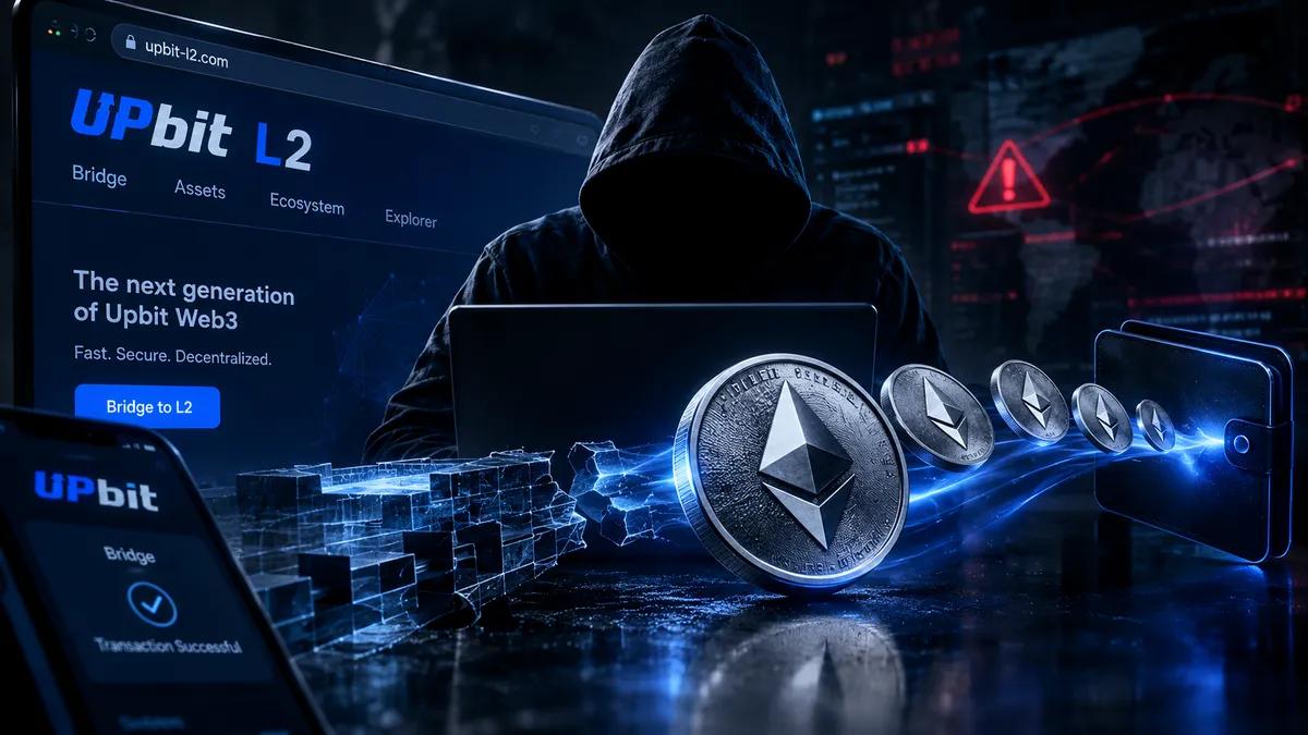 Des escrocs ont créé une fausse plateforme Upbit L2 et ont dérobé 2 millions de dollars en ETH.