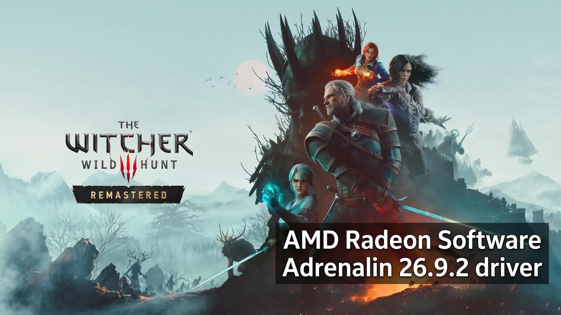 AMD publie un pilote pour The Witcher 3 Remastered après des problèmes avec les cartes graphiques Radeon.