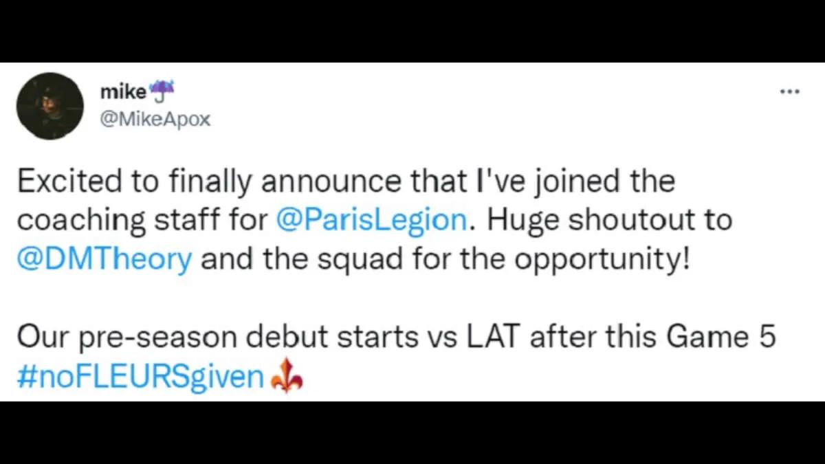 Apox est devenu une partie de Paris Legion