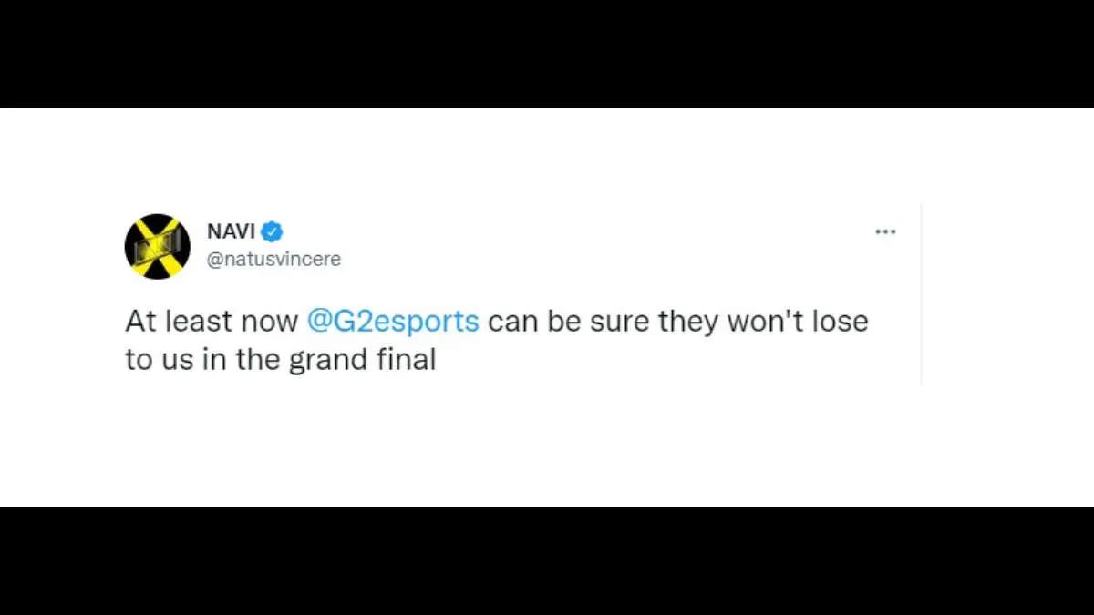 Pêche à la traîne de qualité — NAVI a fait une blague sur G2 Esports