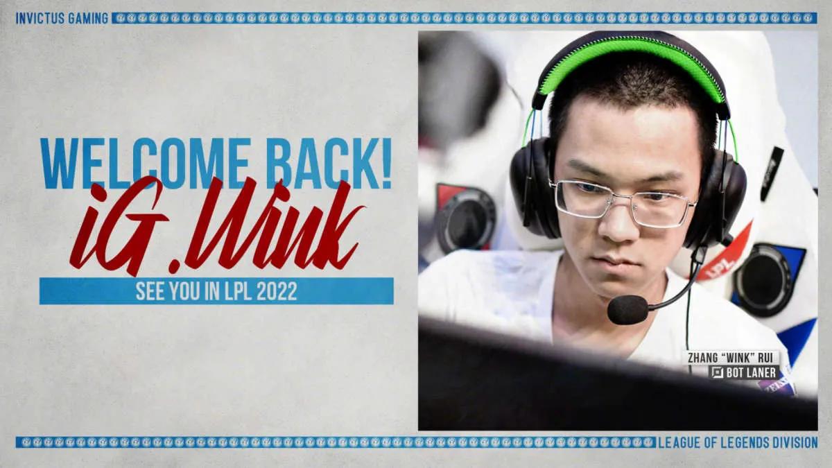 Invictus Gaming a signé un nouveau contrat avec Wink