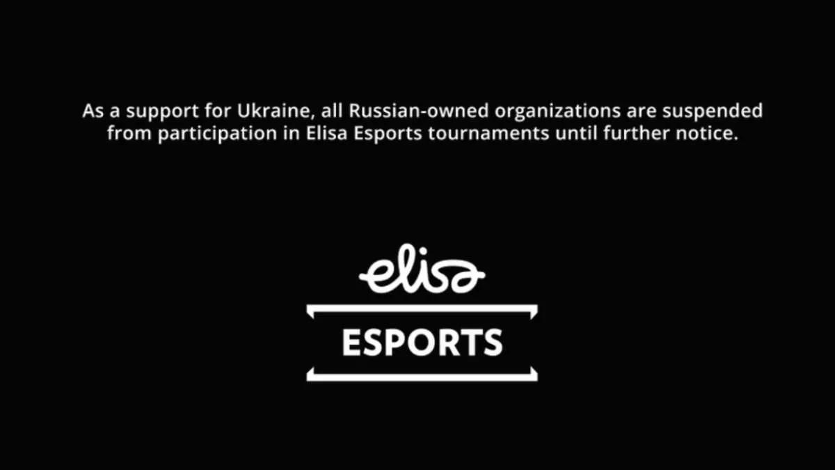 L'opérateur du tournoi Elisa Esports a exclu toutes les équipes russes de la participation