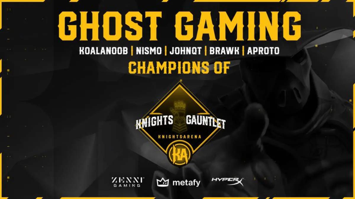 Ghost Gaming est devenu le gagnant de Knights Arena Monthly Gauntlet 2022 : March