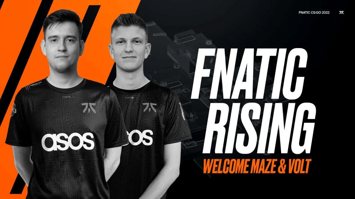 Maze et Volt ont rejoint fnatic Rising