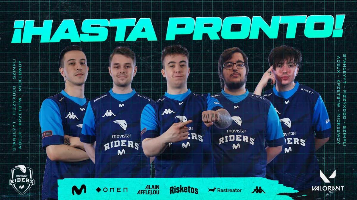 Movistar Riders dissout la composition en VALORANT