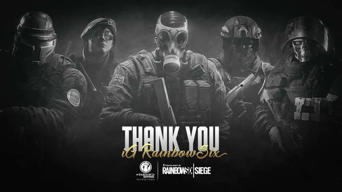 Invictus Gaming International dissout la composition en Rainbow Six
