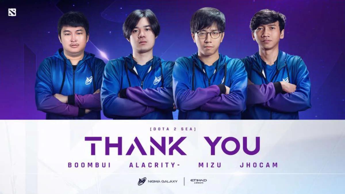 L'organisation Nigma Galaxy a dit au revoir à la deuxième liste de Dota 2