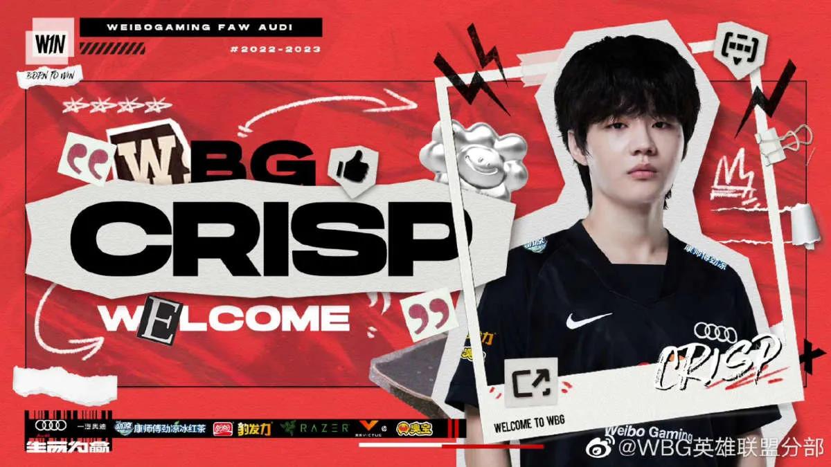 Crisp devient un joueur Weibo Gaming