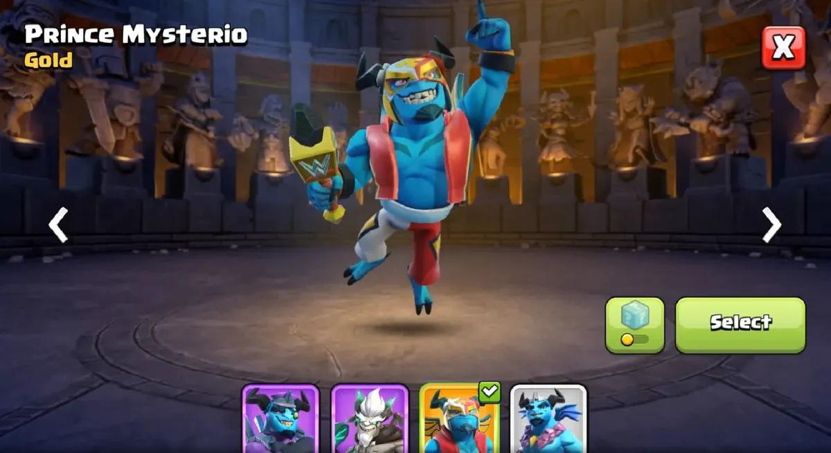 Clash of Clans x WWE : Prince Mysterio en tête d'affiche de la saison Gold Pass d'avril 2025