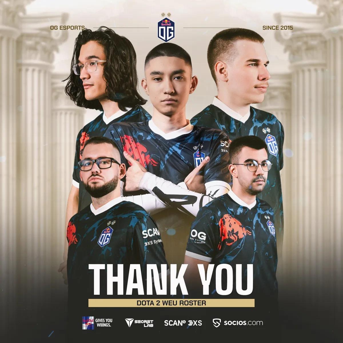 OG dissout son équipe Dota 2