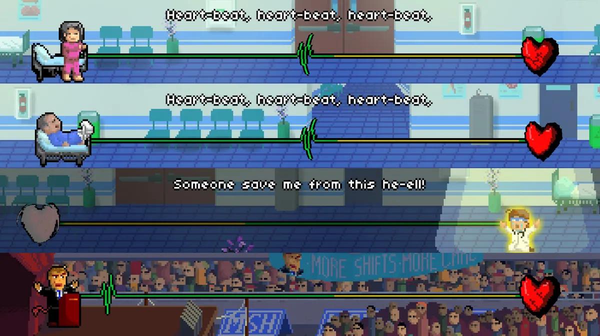 Rhytm Doctor montre comment un jeu à un seul bouton peut supporter une charge narrative complète