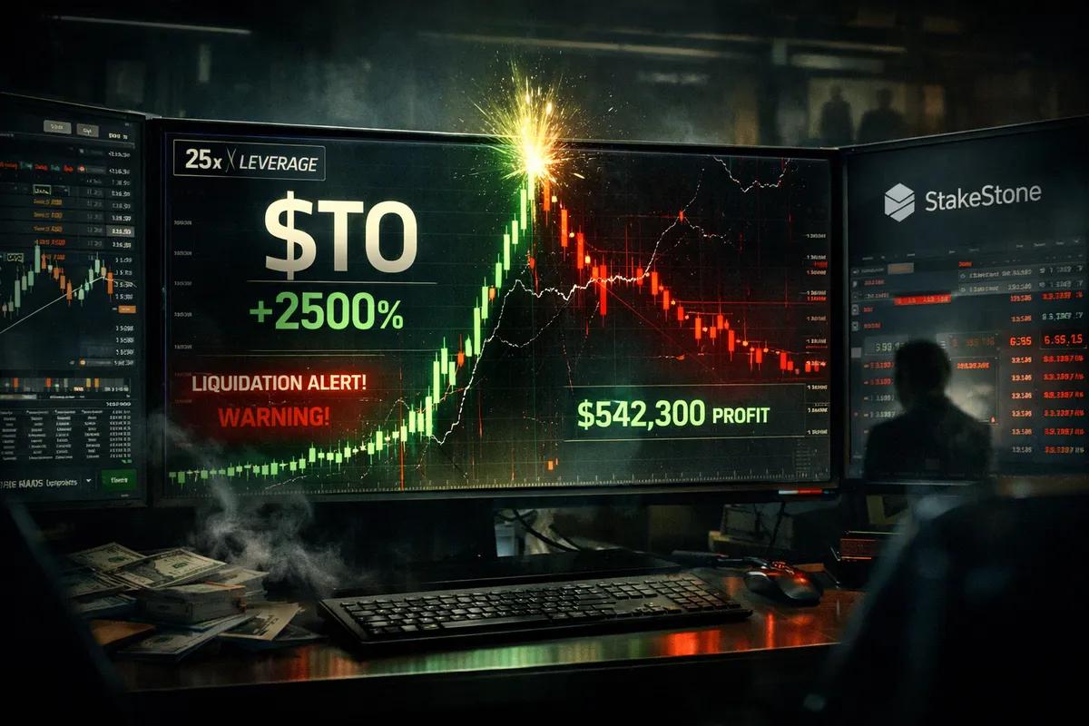 Scam Pump sur 25x : $STO de StakeStone a bondi de 2500%.