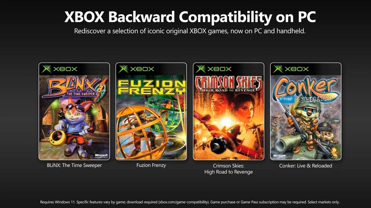 Xbox a annoncé la rétrocompatibilité sur PC ; quatre jeux sont disponibles pour l'instant
