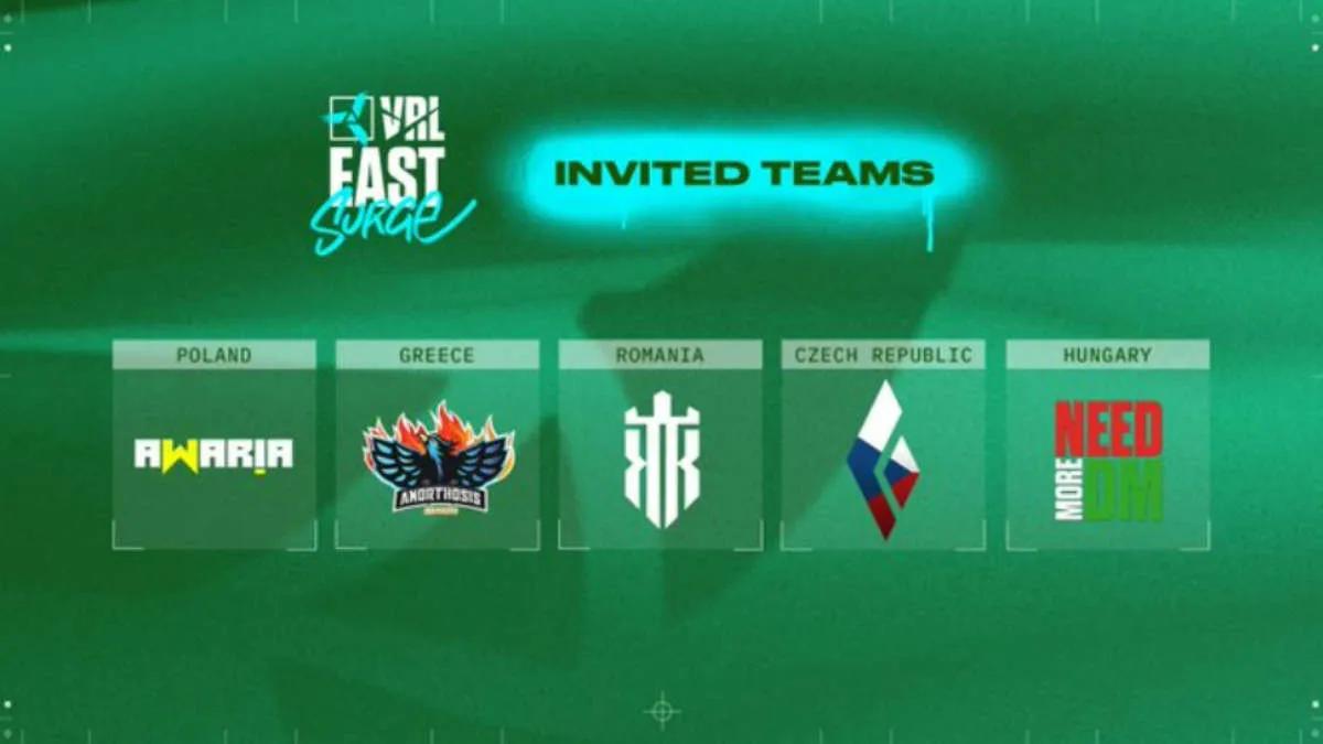 Liste des invitations pour VRL 2022 East : Surge Stage 1 publiée