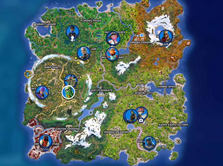 Tous les emplacements de PNJ dans Fortnite Chapitre 6 Saison 2 1