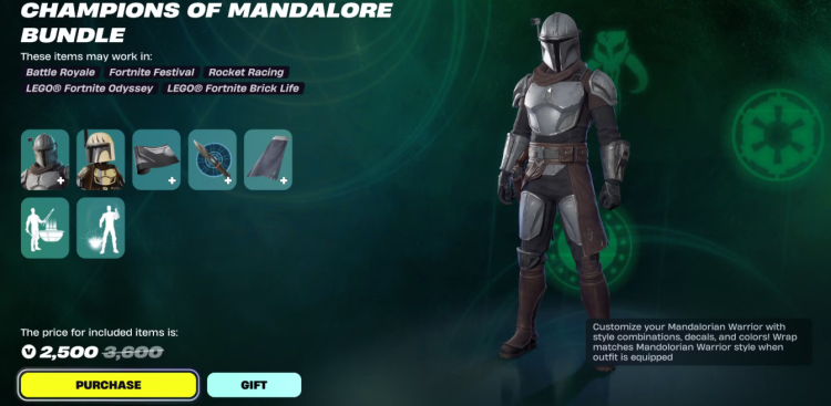 Fortnite: Skin Mandalorian Warrior personnalisable - Présentation complète et guide des prix 1