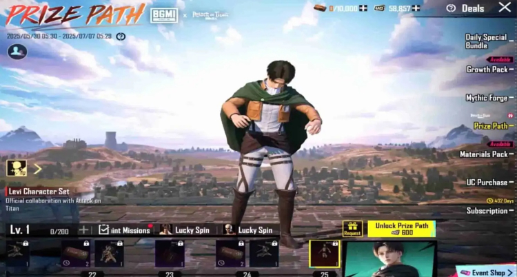 Événement PUBG Mobile x Attack on Titan: description complète du parcours des prix, des récompenses et comment participer 2