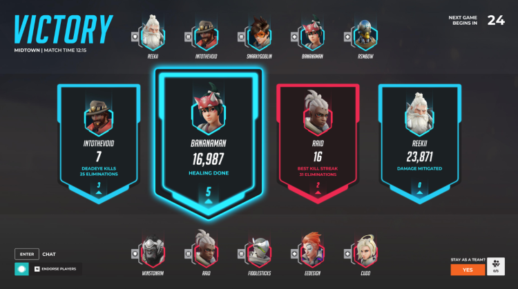 Les développeurs d'Overwatch 2 prévoient le retour des cartes de vote de fin de match emblématiques d'OW1 1